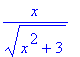 x/(sqrt(x^2+3))