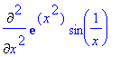 Diff(exp(x^2)*sin(1/x),`$`(x,2))