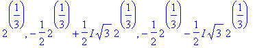 2^(1/3), -1/2*2^(1/3)+1/2*I*sqrt(3)*2^(1/3), -1/2*2...